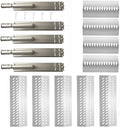 5pcs 16516 Stainless Steel Burners for Bull Grill Replacement Parts + 5pcs 16631 Flame Tamer Flavor Bar + 4pcs 16520 Heat Plate Shield Set,Fits for Bull, Lion, Cal Flame 5 Burner Gas Grills by GRILLJOB