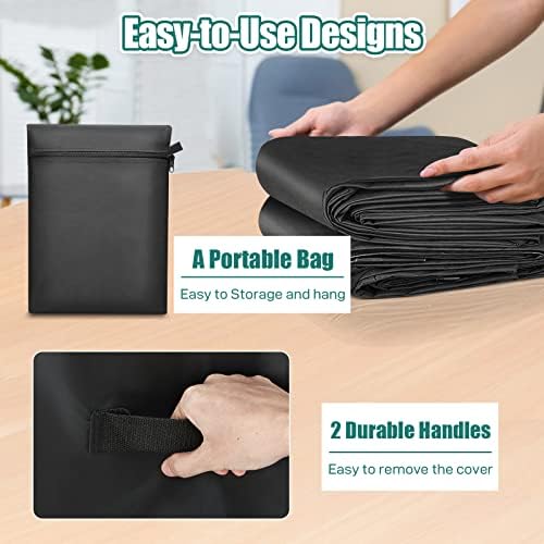GARPROVM Large Patio Furniture Cover Waterproof, Outdoor Table Sofa Dining Set Cover with Upgraded Heavy-Duty 600D Oxford 4 Windproof Buckles, 138 x 102 x 35 Inch - Image 5