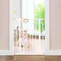 owlie Narrow Baby Gate with Door 23.6-27.6 Inch for Stairs Small Doorways by owlieextrawidebabygate