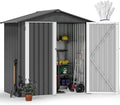 DWVO 6x4ft Outdoor Storage Shed with Secure Entrances & Vents by DWVO