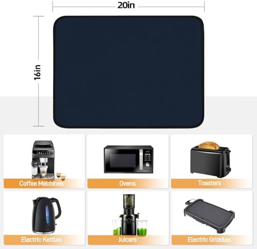 Heat Resistant Mats for Air Fryer on Countertop, 20 x 16in, Blue - Image 5