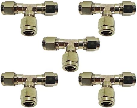 Misting Fittings (3/8 Compression TEE-Pack of 5) by Mistcooling