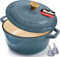 MUELLER HOME 6 Quart Enameled Cast Iron Pot Dutch Oven, Heavy-Duty by MUELLERHOME