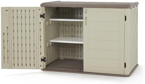 Macrout 25 Cu Ft Outdoor Storage Cabinet with Shelves, Waterproof ST5737 by MMACROUT