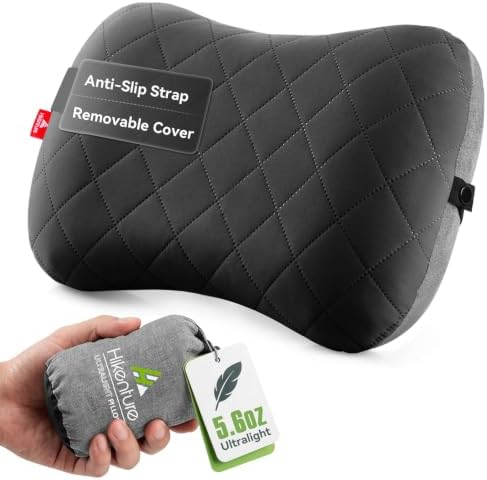 Hikenture Camping Pillow with Removable Cover, Ultralight Inflatable Pillow by HIKENTUREOUTDOOR