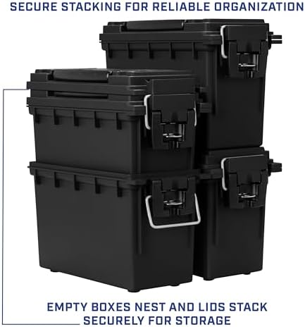 Sheffield 12629 Ammo Box Made in USA, Stackable Lockable Ammo Storage Box - Image 6