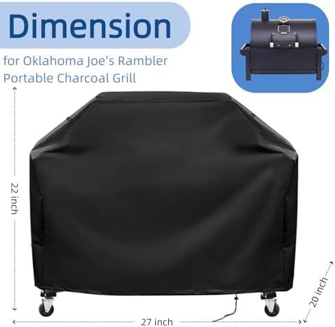 Mini Gas Grill Cover for Oklahoma Joe's Rambler Portable Charcoal Grill - Image 2