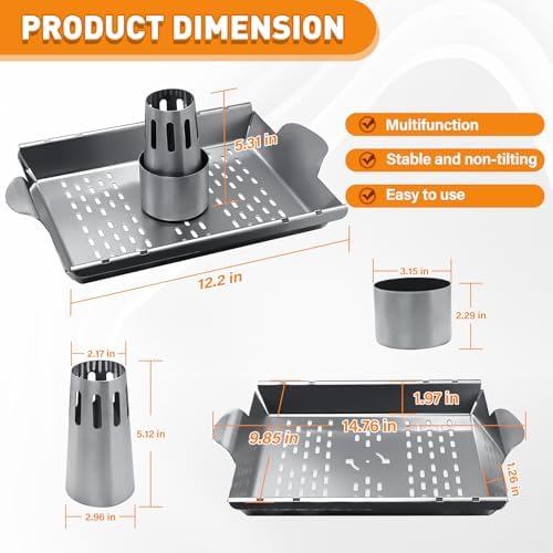 Upgraded Beer Can Chicken Holder for Grill Smoker Oven, Vertical Chicken Roaster Stand with Handle, Large Stainless Steel BBQ Barbecue Accessories, Indoor Outdoor Grill Rack Vegetables Grilling Basket - Image 3