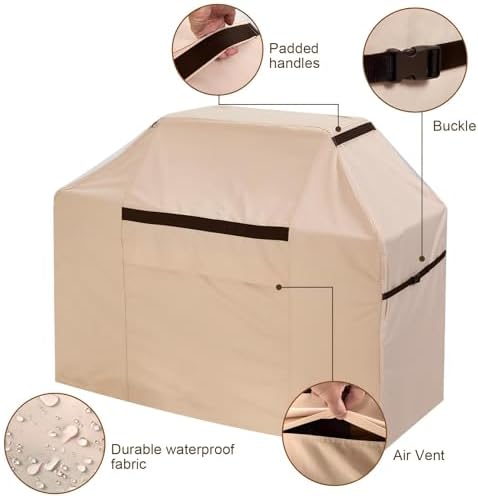 Outdoor BBQ Grill Cover 53" W x 25" D x 43" H - Rip-Proof Waterproof Windproof UV Resistant, Durable & Stylish, Heavy Duty Grill Cover for Patio - Image 3