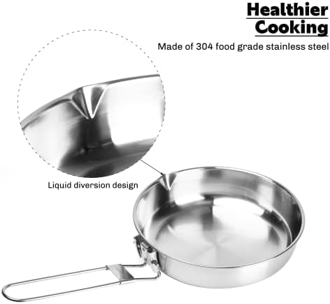 Fire-Maple Antarcti 8" Frying Pan | SUS 304 Stainless Steel Skillet - Image 3