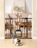 Babelio Dog Gate with Adjustable Cat Door, CatPrivilege III, 29-43" by BABELIO