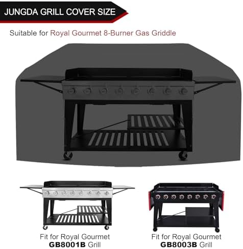 Grill Cover for Royal Gourmet GB8001B GB8003 8-Burner Gas Grill,Outdoor Griddle Cover - Image 3