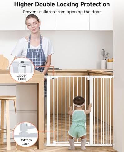 COMOMY 42" Extra Tall Baby Gate for Stairs, Fits 29.5" to 43.3" Openings - Image 6