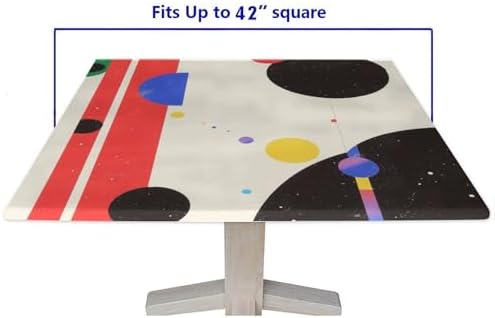 Restaurant Tablecloth, Modern Minimalism Pattern Printed on Fade Resistant Patio Table Cover, Suitable for Home Dining Camping BBQ, Fit for 42" x 42" Square Tables - Image 5
