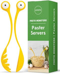 OTOTO Pasta Monsters and Salad Servers - BPA-Free Fun Kitchen Gadgets - 100% Food Safe Salad Spoon and Fork Set - Pasta and Salad Server - 11.93x 3.39 x 2.24 inch by OTOTO