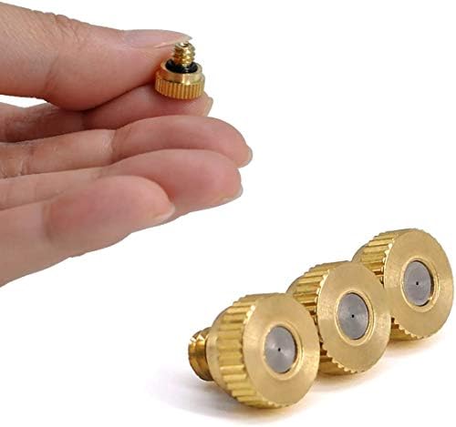 50Pcs Brass Mister Nozzles, 0.012" Misting Tips for Outdoor Cooling - Image 3