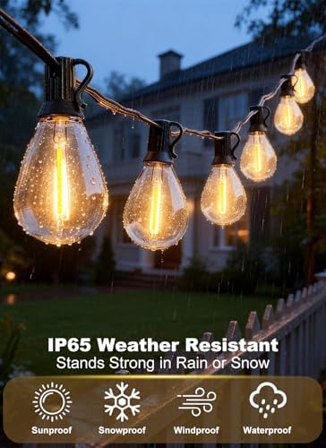 200FT Outdoor String Lights Waterproof, 76+2 Shatterproof S11 LED Bulbs, Extra Long Patio Lights for Outside, Bistro Cafe Decor, Backyard Garden Hanging Lights, Outside Fence Light String - Image 5