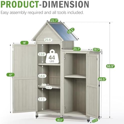 Wooden Outdoor Storage Cabinet Set - Image 2