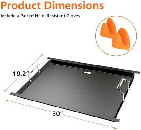 30"x19.2" Pre-Seasoned Carbon Steel Griddle Insert for Bull 4 Burner Angus - Image 2