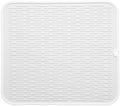 MicoYang Silicone Dish Drying Mat for Multiple Usage,Easy clean,Eco-friendly,Heat-resistant Silicone Mat for Kitchen Counter or Sink,Refrigerator or Drawer Liner White 2XL 24 inches x 18 inches by MicoYang