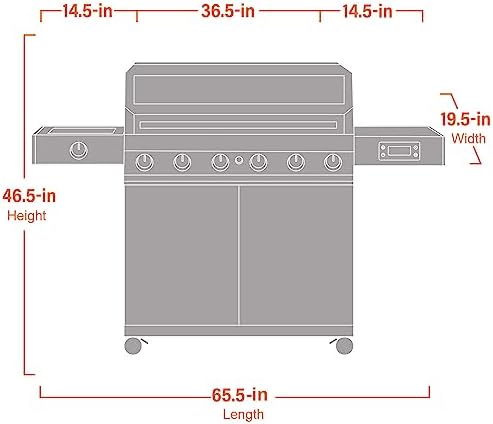 Monument Grills Denali Series, 6+1 Convertible Natural Gas Smart bbq Grill, 6 Burners & 1 Side Burner Stainless Steel Denali 605 with Smart Technology, Knob Controls (Without Conversion Kit) - Image 2