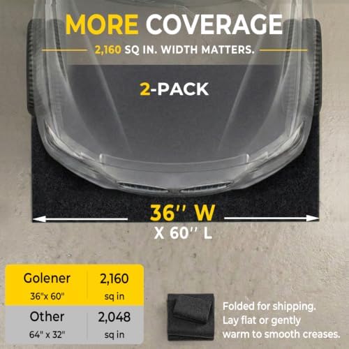 2-Pack Heavy Duty Oil Spill Mat, Oil Mat, Garage Floor Mats, 36"x60" - Image 2