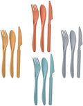 Zoyiancy 4 Sets Wheat Straw Cutlery Set, Reusable Flatware Set for Daily by ZoyiancyLifeButler