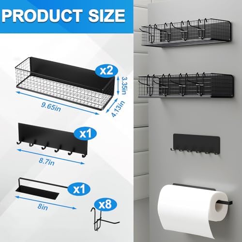 Maxdot 2 Pack Small Magnetic Storage Bins for Pellet Smoker Grill, Grill Caddy with Paper Towel Holder and Hooks, BBQ Organizer Accessories for Most Pellet Grills - Image 2