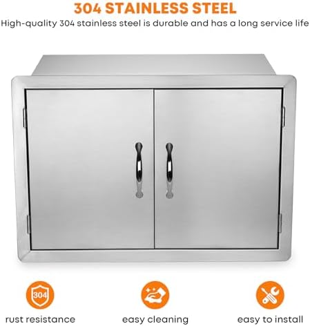 Stanbroil 30" Dry Storage Cabinet for Outdoor Kitchen, 304 Stainless Steel - Image 4