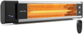 SereneLife Portable Infrared Indoor and Outdoor Electric Space Heater with Remote, IP65 Approved, 1500 Watt Wall-Mounted Hanging for Patio, Restaurant, Backyard, Garage, Decks, Gazebos, Cafes by SereneLife