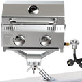 Bestfire Marine 2-in-1 Boat Grill with Rod Mount & Removable Legs by GrillsOutdoorCooking