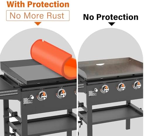 LotFancy Silicone Griddle Mat for Blackstone, 28 inch Full Coverage Silicone Griddle Cover, Heavy Duty Food Grade Grill Mat, All Year Round Protects from Dust, Dirt, Bugs, Rust - Image 4