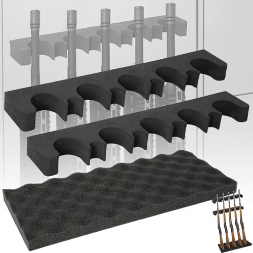 OCQOTAT Gun Rack for Gun Storage, Gun Safe Accessory for Shotguns, Gun Holder in Gun Cabinet, Shotgun Rest, Foam Material with Magnetic Strip and Hook Strip, Gifts for Hunters by OCQOTAT