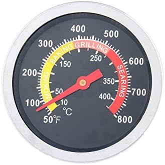 2-3/8" Face 800F Charcoal BBQ Thermometer,2PCS Barbecue Temperature Gauge by Mtsooning
