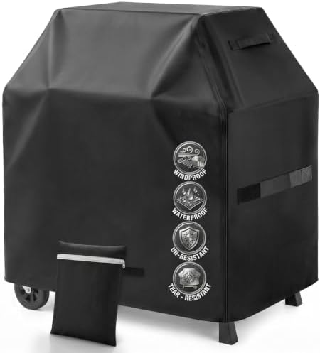 Grill Cover for Outdoor Grill, 55 inch Grill Covers Heavy Duty Waterproof by Basysnck