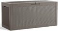 120 Gallon Outdoor Storage Box Waterproof, Resin Lockable Deck Box with Lid, Large Capacity Weatherproof Container for Patio Furniture Pool Accessories, Cushions(Grey, 120 Gallon) by KFY