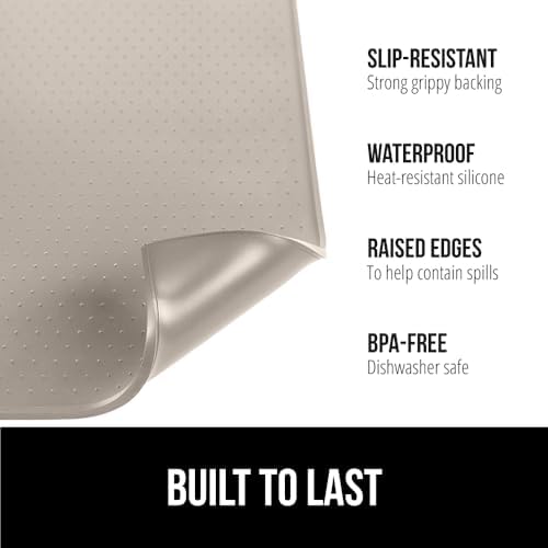 GORILLA GRIP Silicone Coffee Mat, Espresso Bar Essentials, 15x23, Almond - Image 2