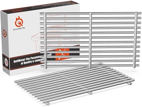 7637 9MM Grill Parts for Weber Spirit E210, E220, S210, S215, Spirit 200 & GS4 Spirit II E210, Spirit II E220 Series with Front-Mounted Control, 17.5'' SUS304 Stainless Steel Grates for Weber 7637 by QuliMetal