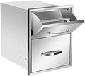 AHLOKI Stainless Steel with Chrome Handle BBQ Island Drawers for Outdoor Kitchen Or Grill Station,16Wx20Dx20H by RIGMEC