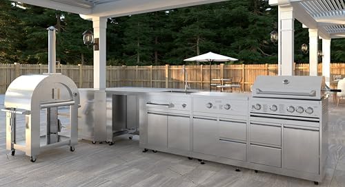 KoolMore Outdoor Kitchen 30 in. BBQ Liquid Propane Grill with Cabinet in Stainless-Steel (KM-OKS-BQ30-BQ30CAB) - Image 3