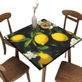 Elastic Tablecloth Square, Lemon Grove Pattern Printed on Oilproof Furniture Cover Square, Ideal for Weddings Birthdays Events, Fit for 52" x 52" Square Tables by JRBSZMI2
