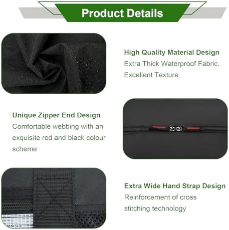 Extra Thick 24" Storage Bag Grill Tool Organizer Pro, BBQ Tool Heavy Duty Bag with Pockets, Double Layer 600D Oxford Cloth Waterproof (2X Thickness), Camping, Tailgating, BBQ Party Gift - Image 4
