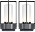 Rechargeable Cordless Small Metal Table Lamp, Stepless Dimming, 3-Color by HAPYGILightings
