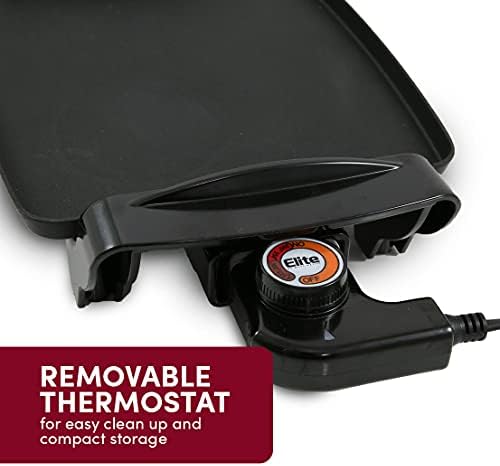 Elite Gourmet EGR-2722B Electric Griddle, Cool-Touch, 10.5"x8.5" Black - Image 4