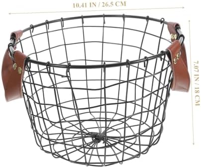 Outdoor Logging Basket Metal Firewood Holder with Handle, Black - Image 3