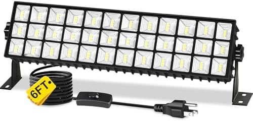YQNLIFA 14000LM 100W LED Shop Lights, Plug in Garage Light for Workbench by YQNLIFA-BlackLightParty