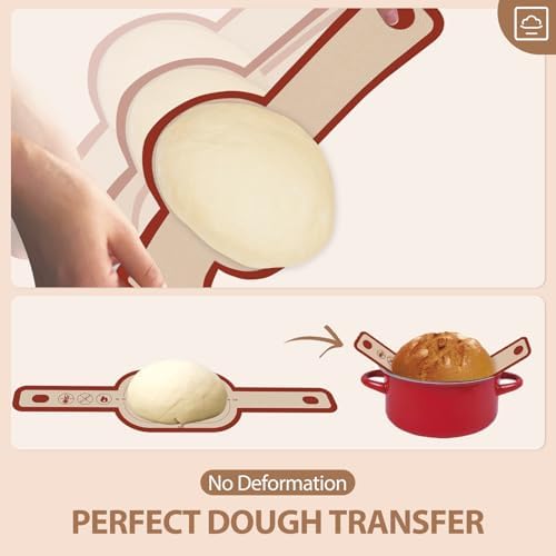 2 PCS Silicone Bread Sling with Round and oval, Red - Image 3