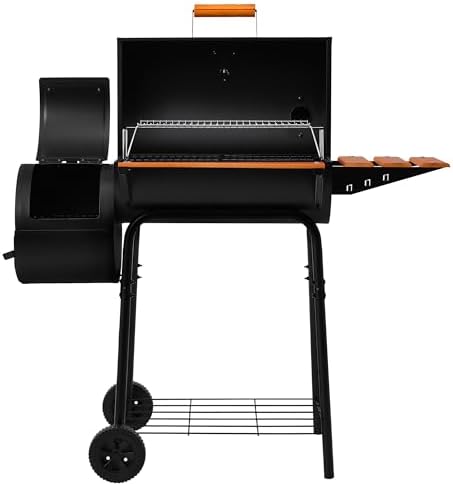 Royal Gourmet CC1624W Barrel Charcoal Grill with Offset Smoker, 552 Sq. In. - Image 2