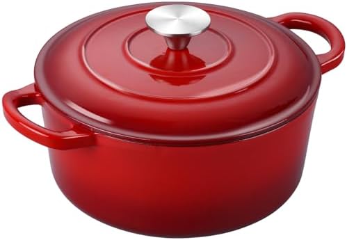 Leonyo 6-Quart Enameled Cast Iron Dutch Oven Pot with Lid, by Leonyo