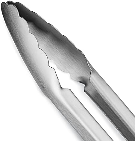 304 Stainless Steel Kitchen Cooking Tongs, 14 & 16 Inch, Set of 2, Red - Image 2